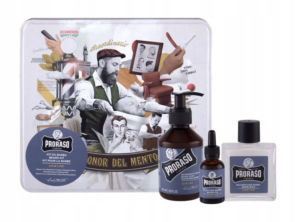 Proraso Azur Lime Beard Wash Šampon na vousy Sada