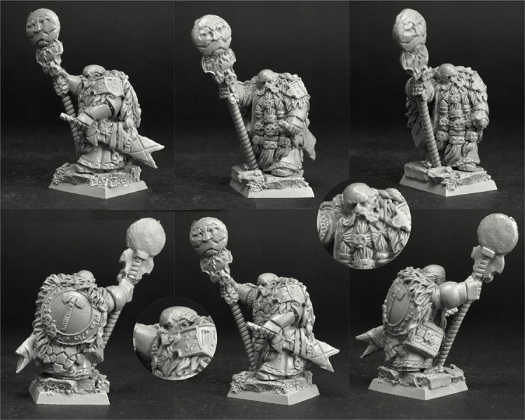 Scibor 28FM0362 Figurka Rpg Dwarf Wizard Mage Podstawka 28mm