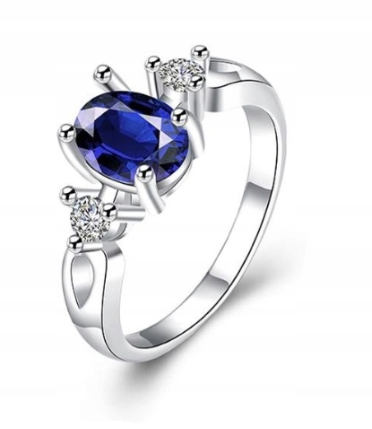 

Srebrny Pierścionek Z Cyrkoniami Rozmiar 21