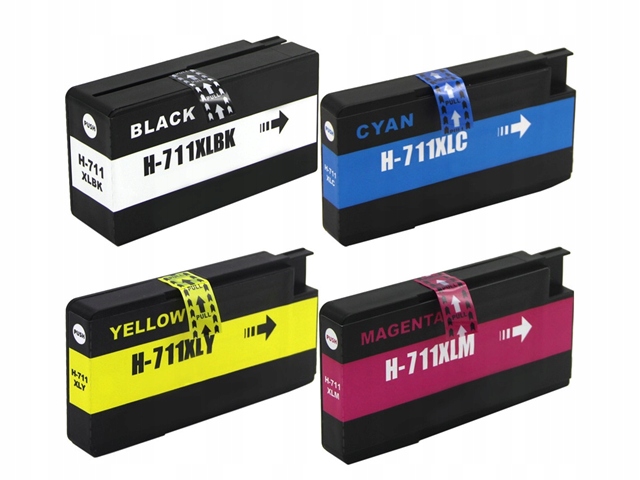 

Tusze do drukarki Hp 711 DesignJet T120 T520 Cmyk