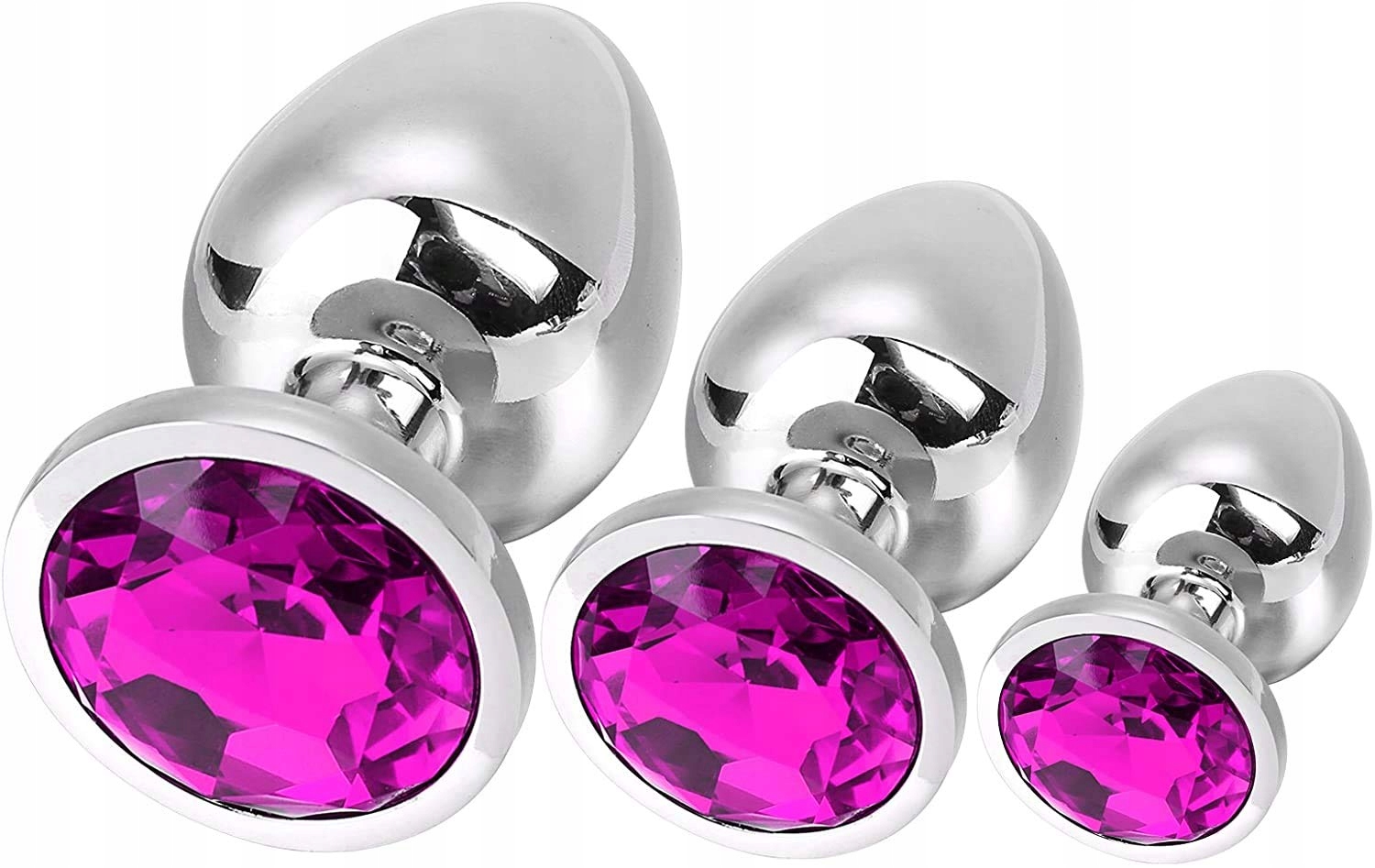 GREENPINECONE Metal Anal Plugs with Crystal Set — miniatura 8