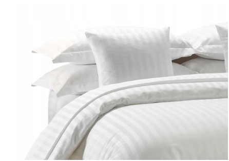 Hotelové povlečení damašek 140x200cm 1x 50x70 zip Strips 4 mm