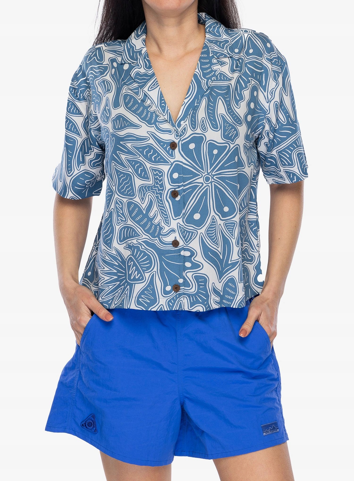 Dámská turistická košile Patagonia Tidal Threads Shirt still blue Xs