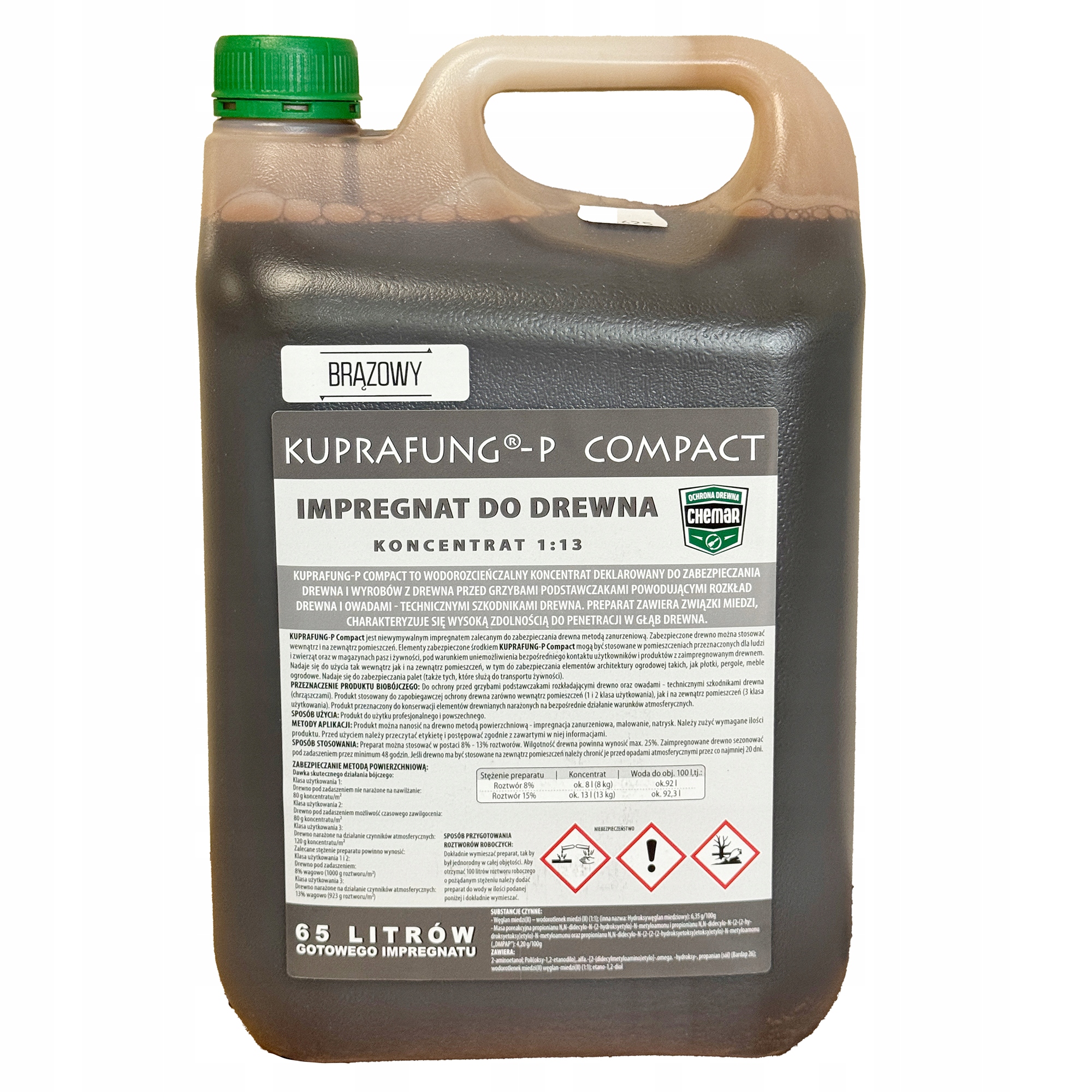 Kuprafung impregnat do drewna więźby Brązowy 65l
