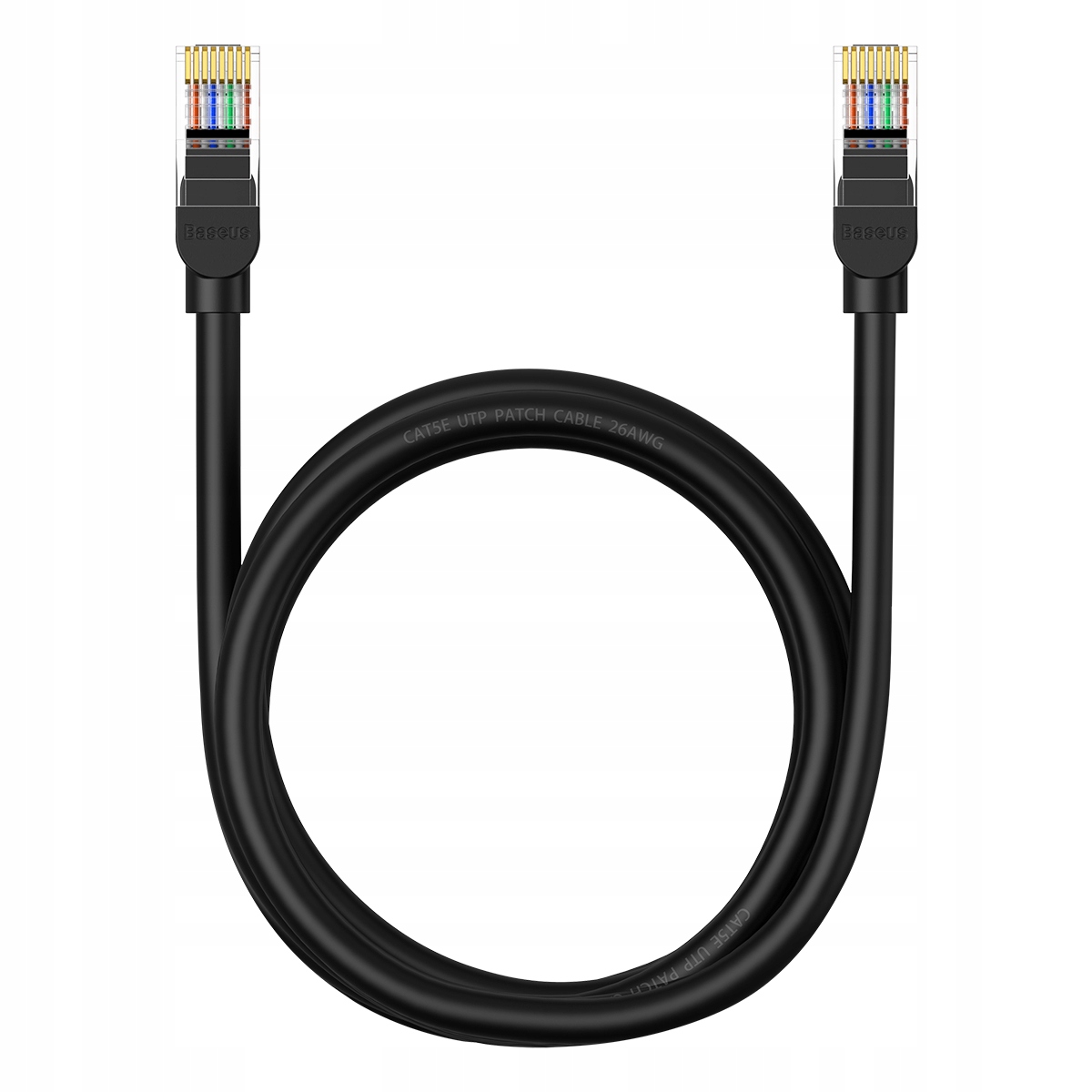 BASEUS KABEL SIECIOWY RJ45 LAN PRZEWÓD INTERNETOWY ETHERNET CAT5 1.5m Kolor czarny