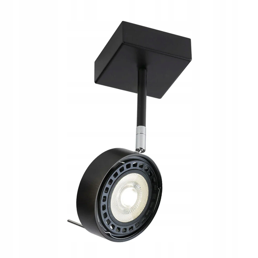 Lampa stropný reflektor okrúhly čierny nastaviteľný bodový Shilo