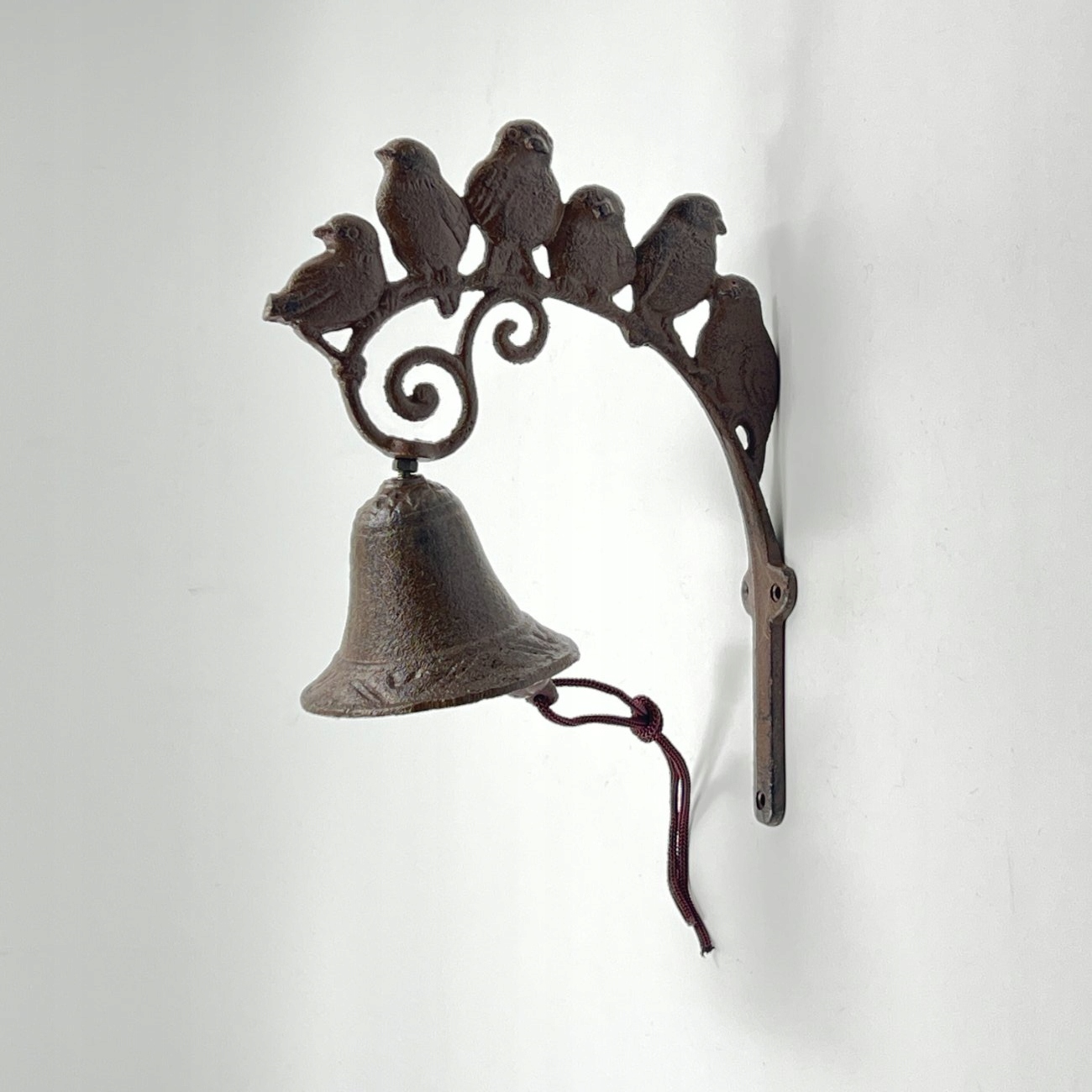 Żeliwny dzwonek ścienny „Ptaki” 19×9,5×41 cm