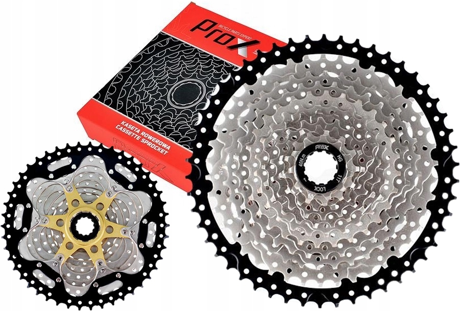 Cyklistická kazeta Prox 10-řadá 11-42 Stříbrno-černá Standard Shimano Sram