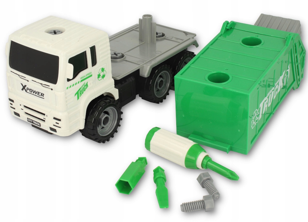 Rozkręcana ŚMIECIARKA z KONTYNEREM i NAPĘDEM Marka inna