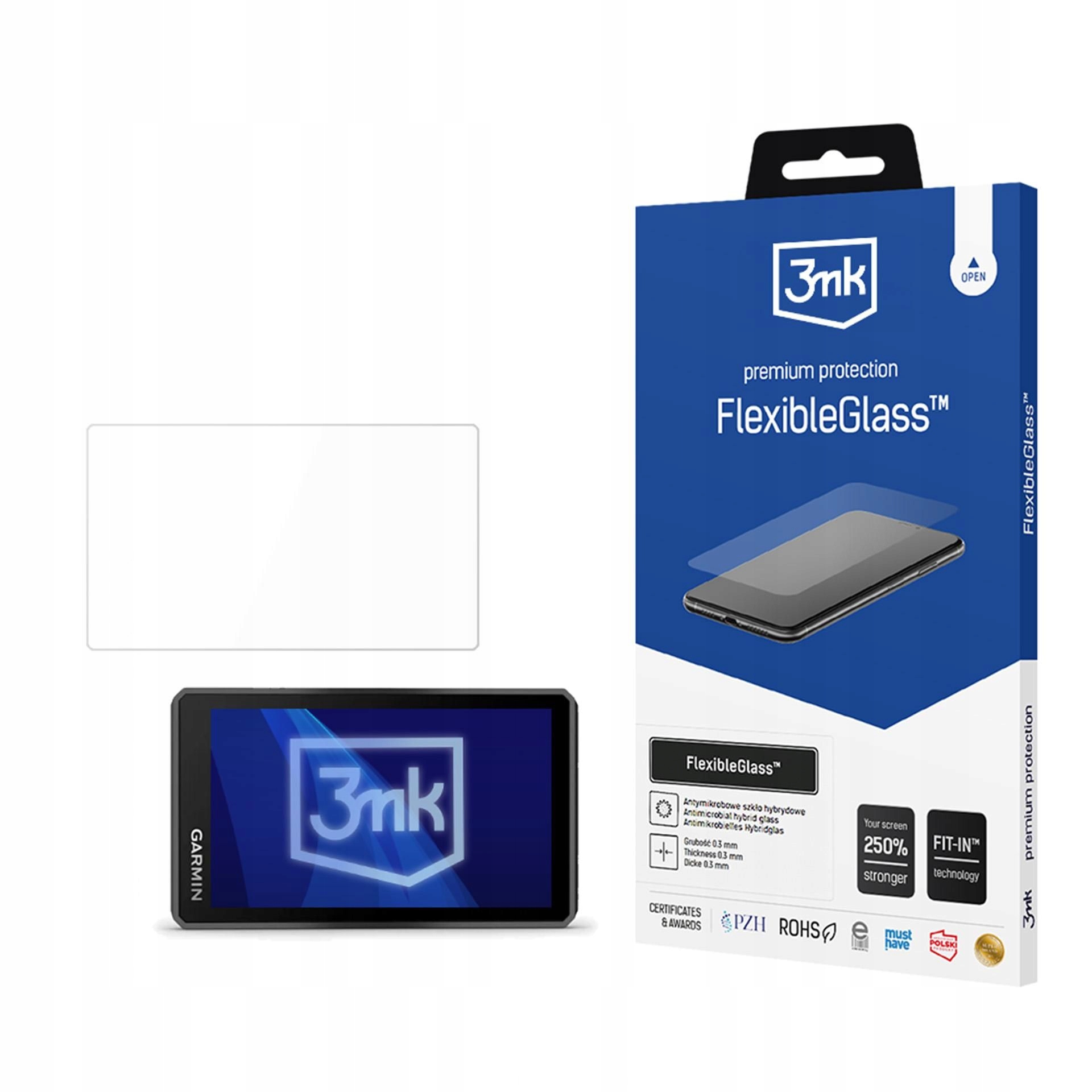 Szkło hybrydowe na ekran do Garmin zumo XT3 4,7" 3mk FlexibleGlass