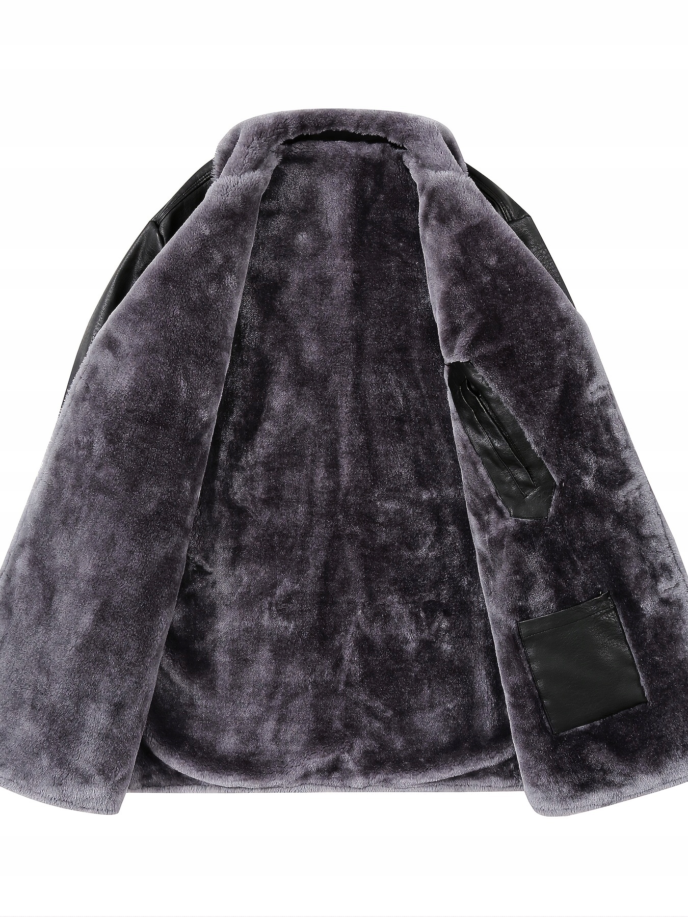 ELEGANCKI MĘSKI PŁASZCZ SKÓRZANY ZIMOWY JELIENNY Rozmiar L