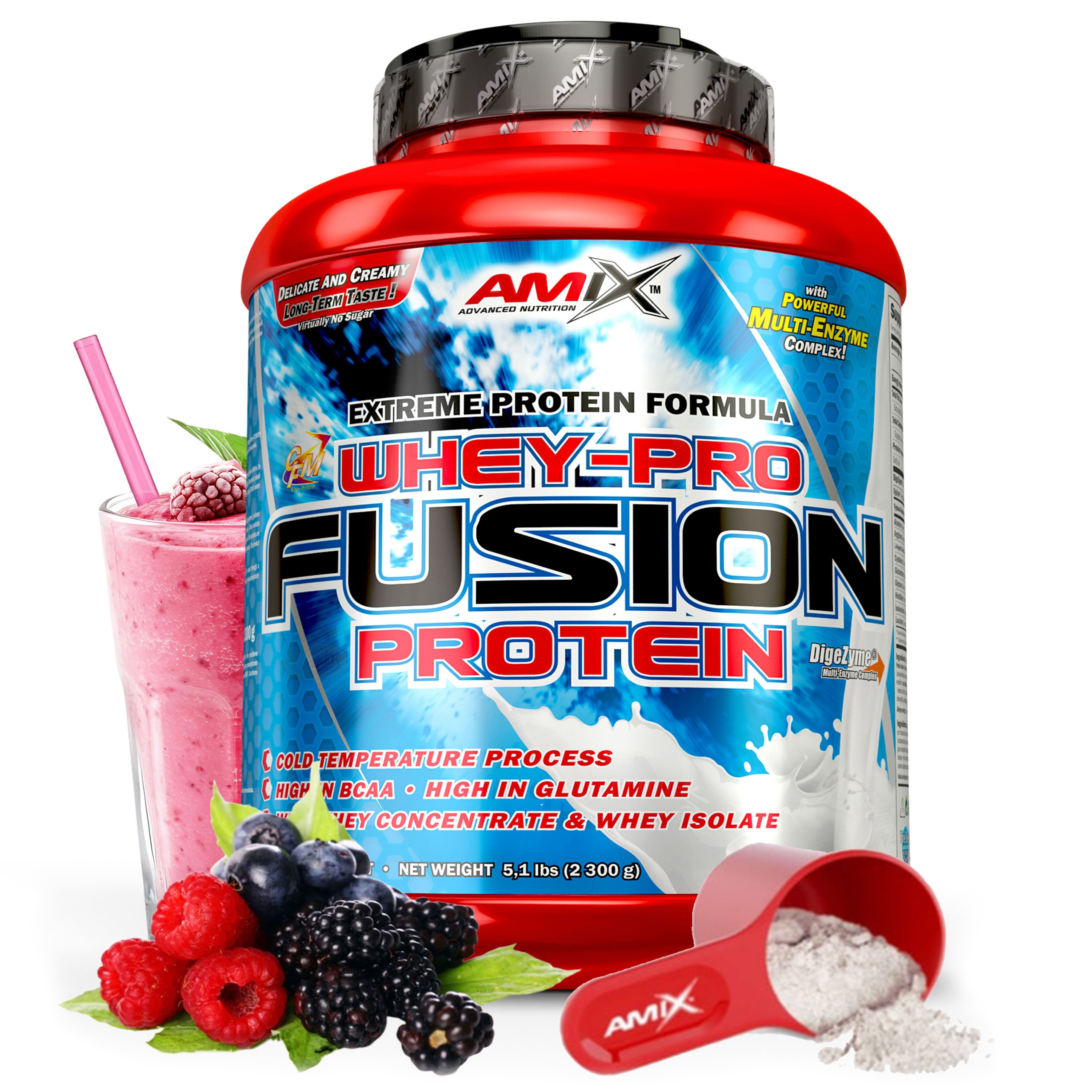 Syrovátkový Protein Wpc, proteinový izolát 2,3 kg proteinový koktejl ovocný