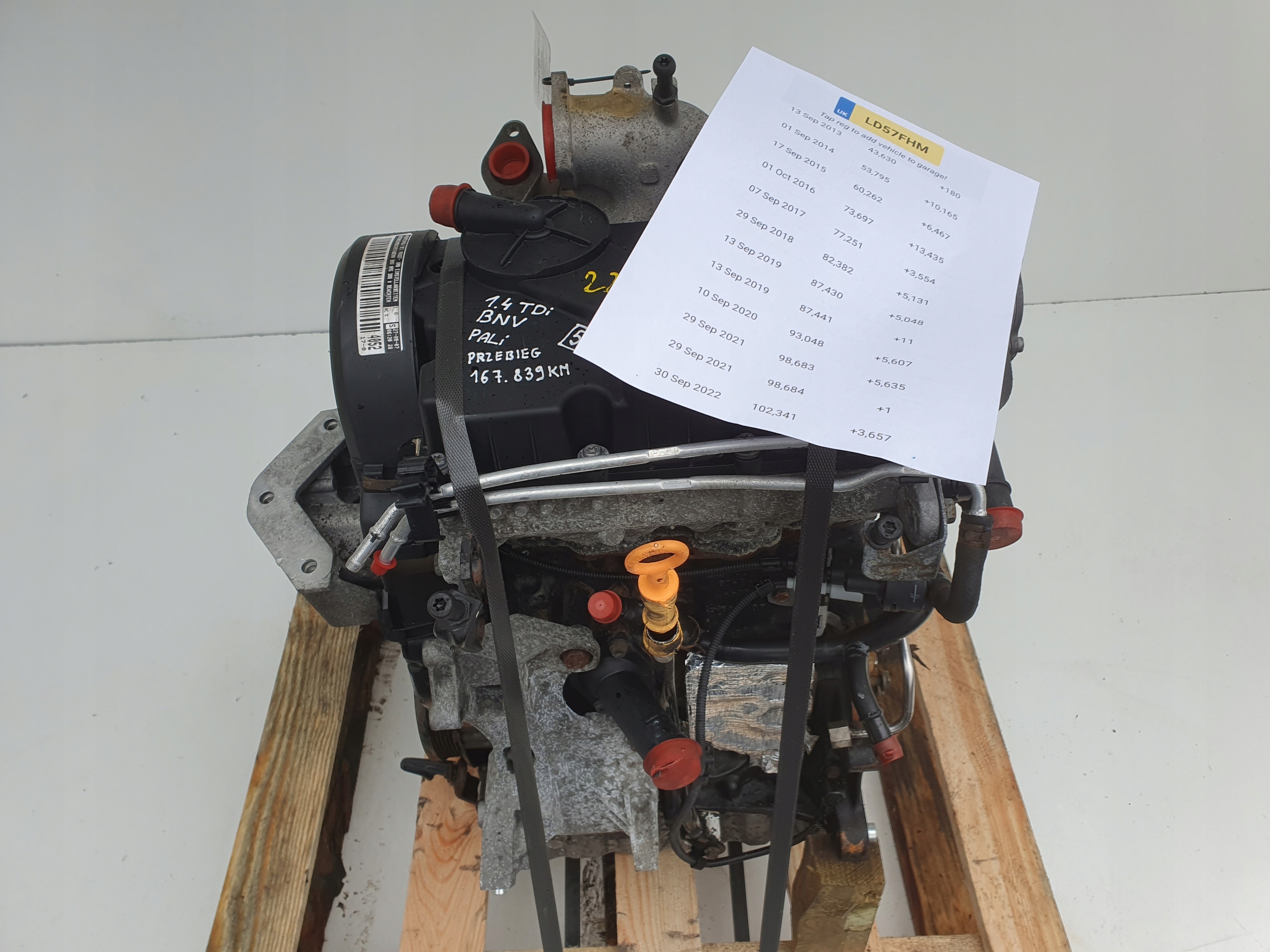 Двигатель комплект skoda fabia ii 1.4 tdi 80km 167tys bnv