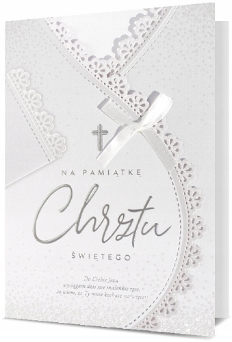

Na chrzest Pamiątka Kartka bez życzeń ażur H2386