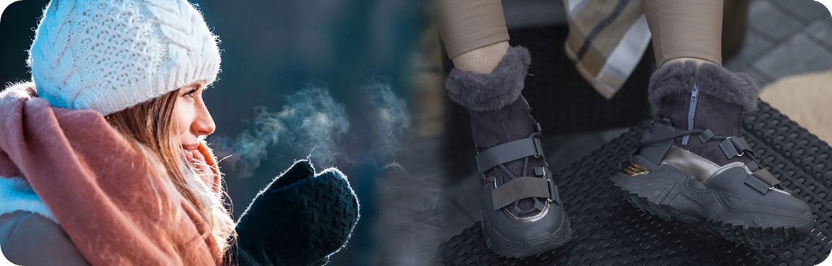 BUTY ZIMOWE obuwie Trapery na platformie OCIEPLANE zima grube futro suwak Długość wkładki 24.6 cm