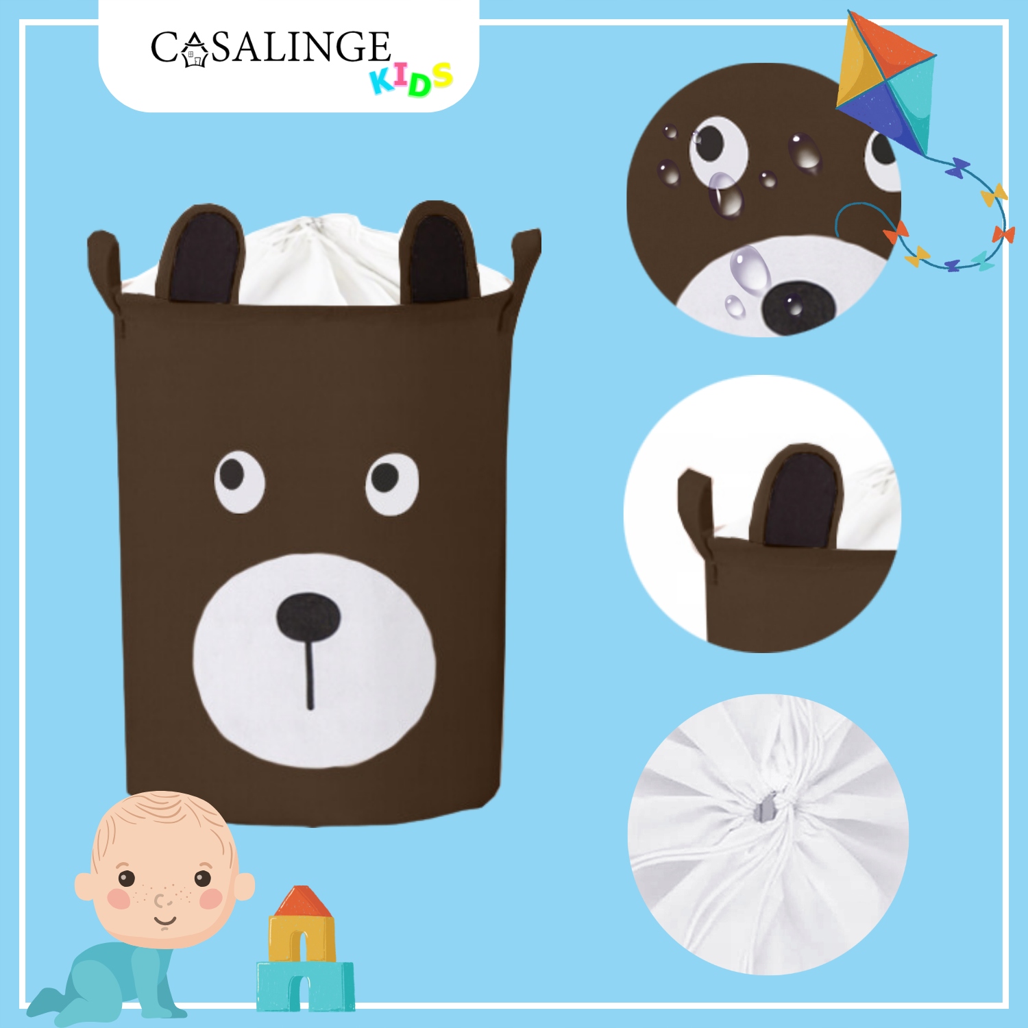 KOSZ NA ZABAWKI PRANIE BIEZLINE DUZY ZAMYKANY POJEMNIK ORGANIZER PREMIUM XL EAN (GTIN) 5905771729271