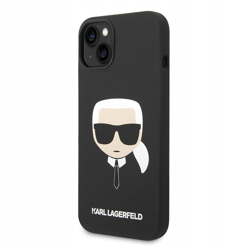 Karl Lagerfeld Silicone Ikonik Karl Head Pouzdro pro iPhone 14 Plus, černé