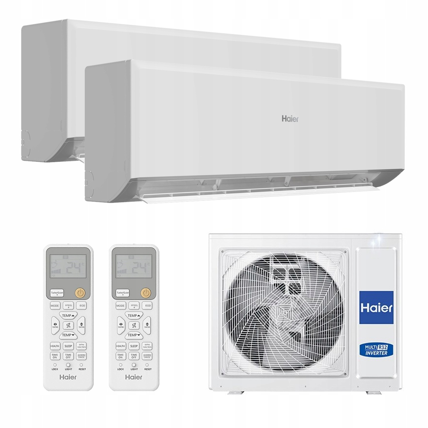 Klimatyzacja Haier Multisplit 3x Revive Plus 3D Wydajny Wifi 80m2 dom 7,5kW