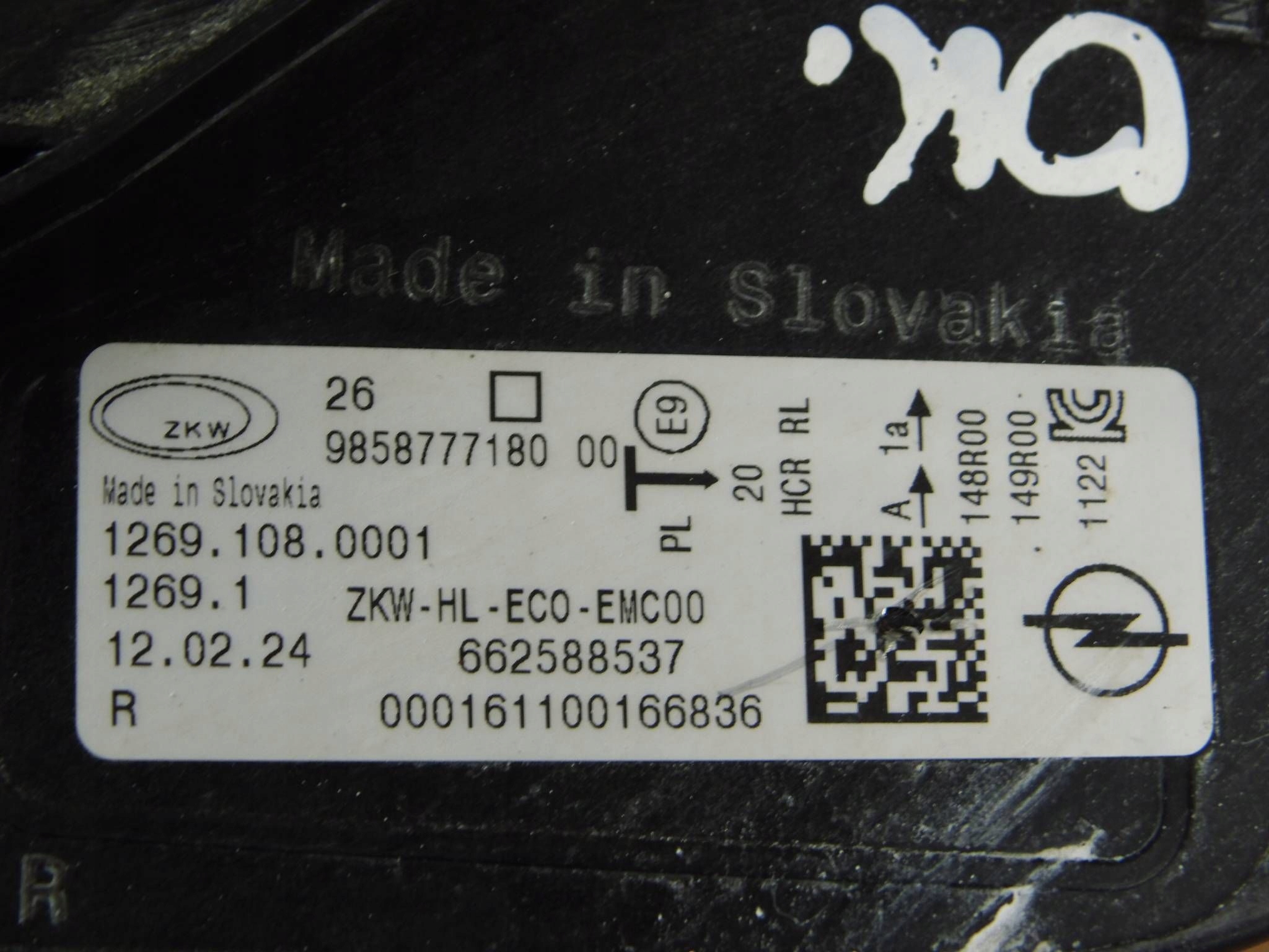 Opel Astra L VI 2022-2026 light right front front right 9858777180