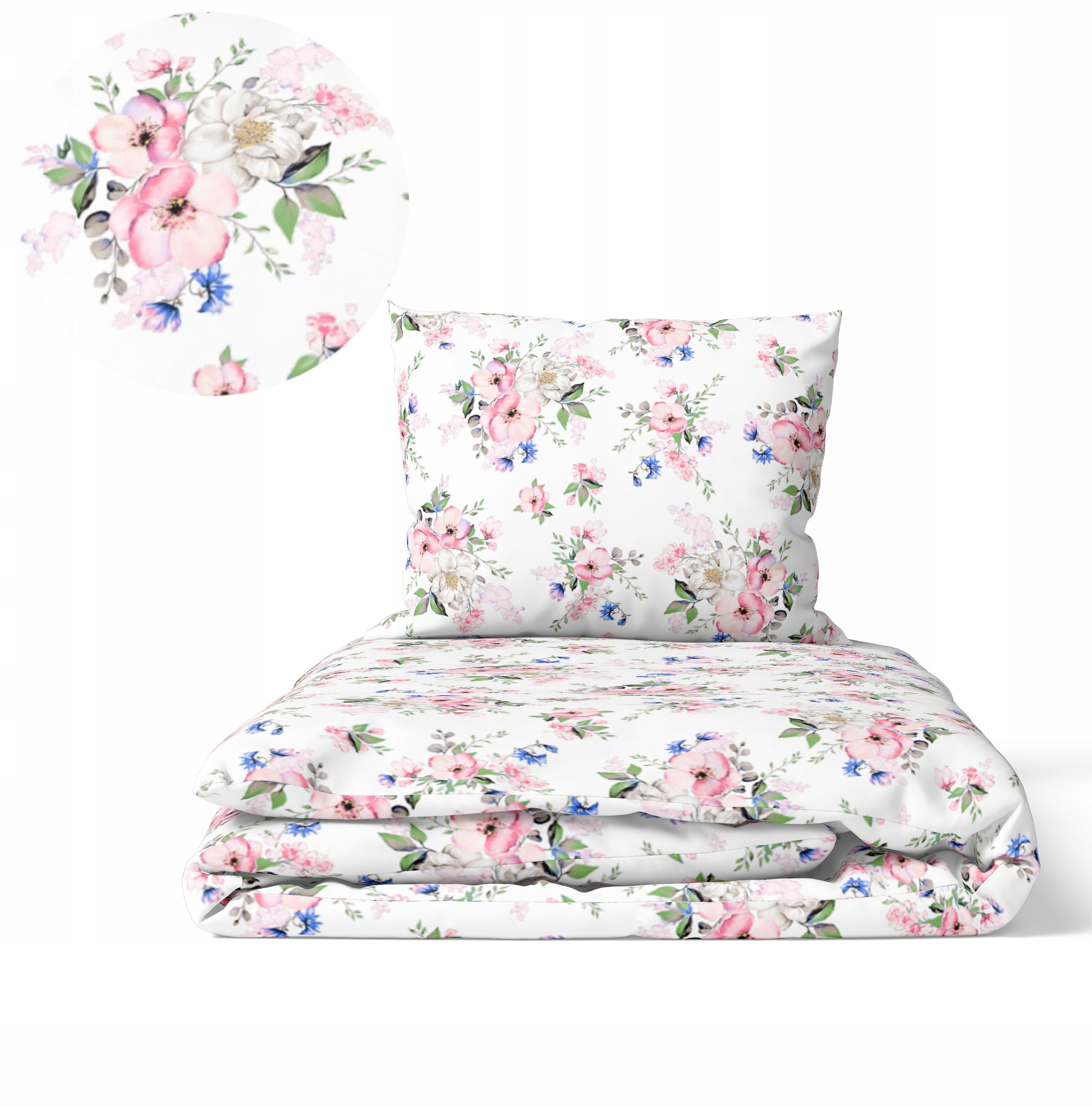 Povlečení 140 x 200 cm, 70 x 80 cm, 140 g/m2, bavlna 100 % Jabloň bílá