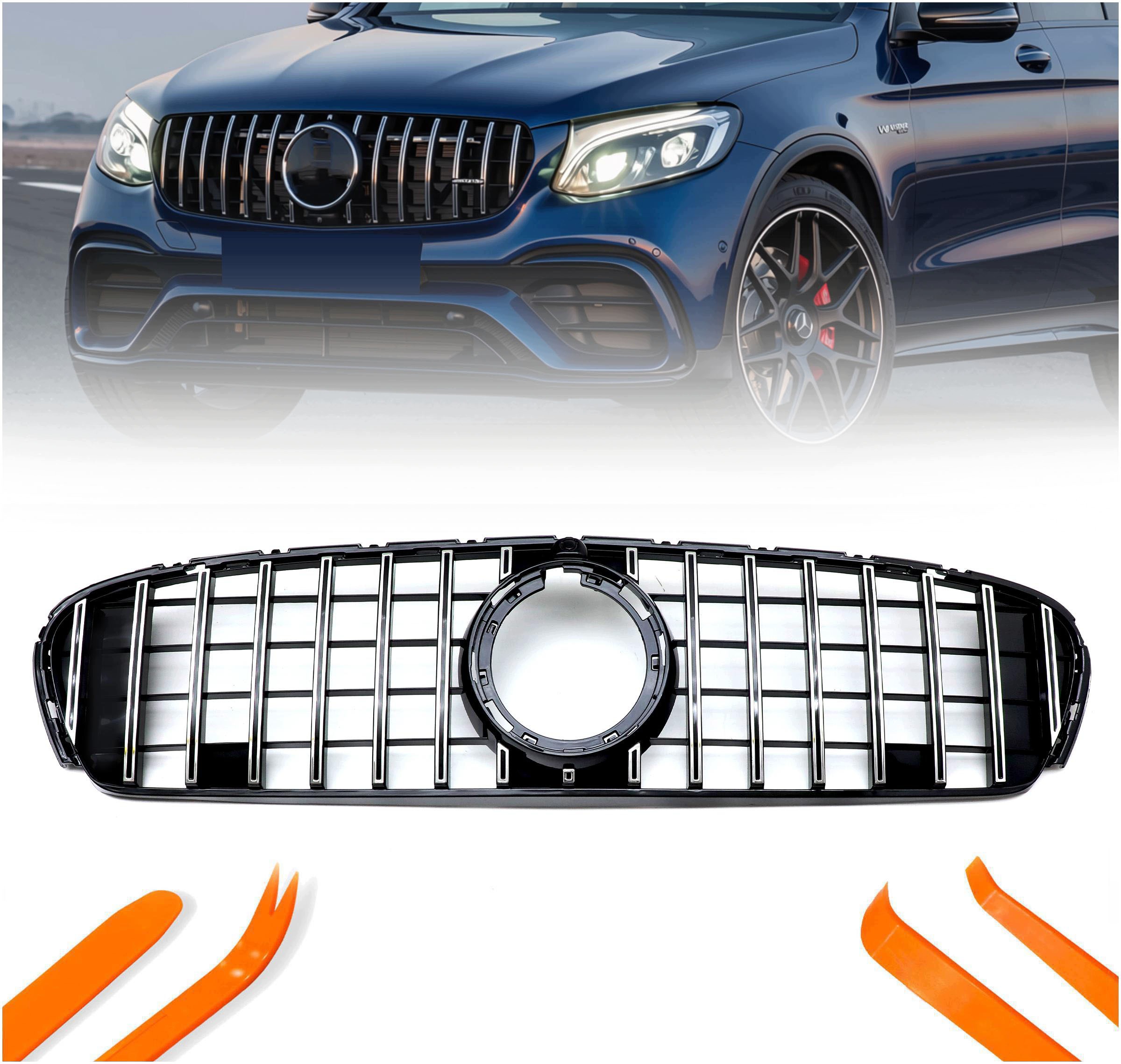 Atrapa Gril Mercedes Glc W253 Stříbrná Linka 2020-