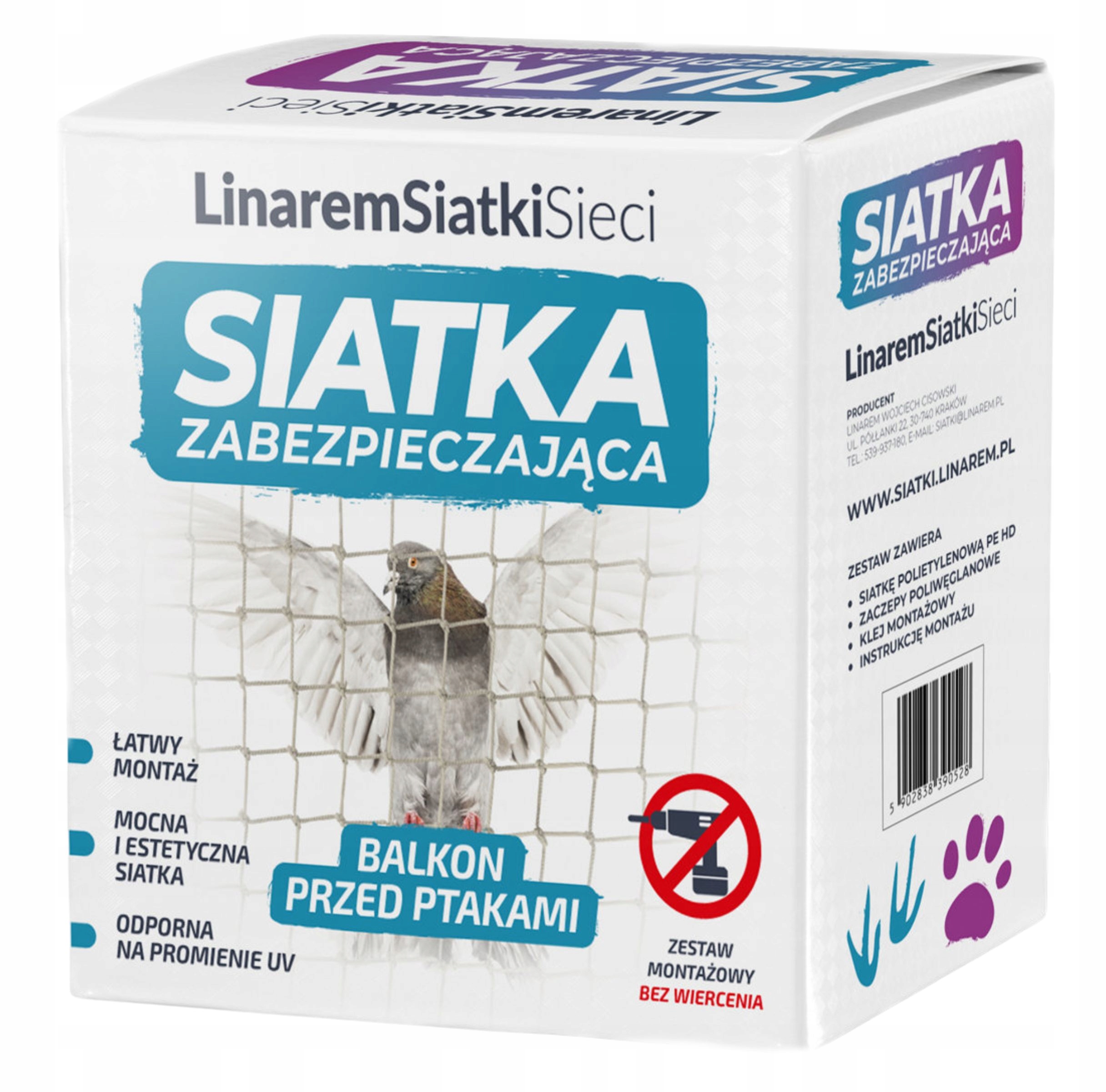 Síťka Na Balkon 6x3m Balkonová Síť Pro Proti Holubům Ptákům Sada Bez Vrtání
