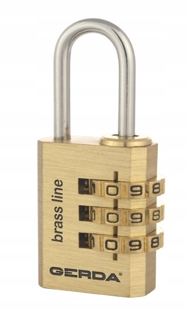 

Kłódka Gerda Mosiężna Szyfrowa na Kod Szyfr Kms 20