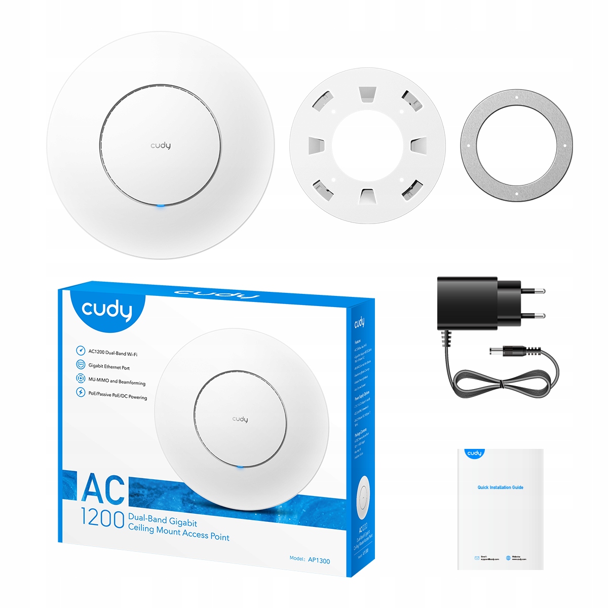 CUDY AC1200 Gigabit Punkt Dostępu Bezprzewodowy MU-MIMO PoE Mesh — miniatura 12