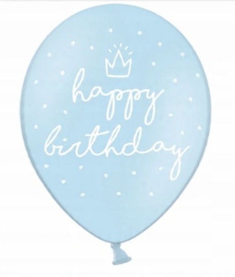 

Balony 30cm, happy birthday, P. Baby Blue