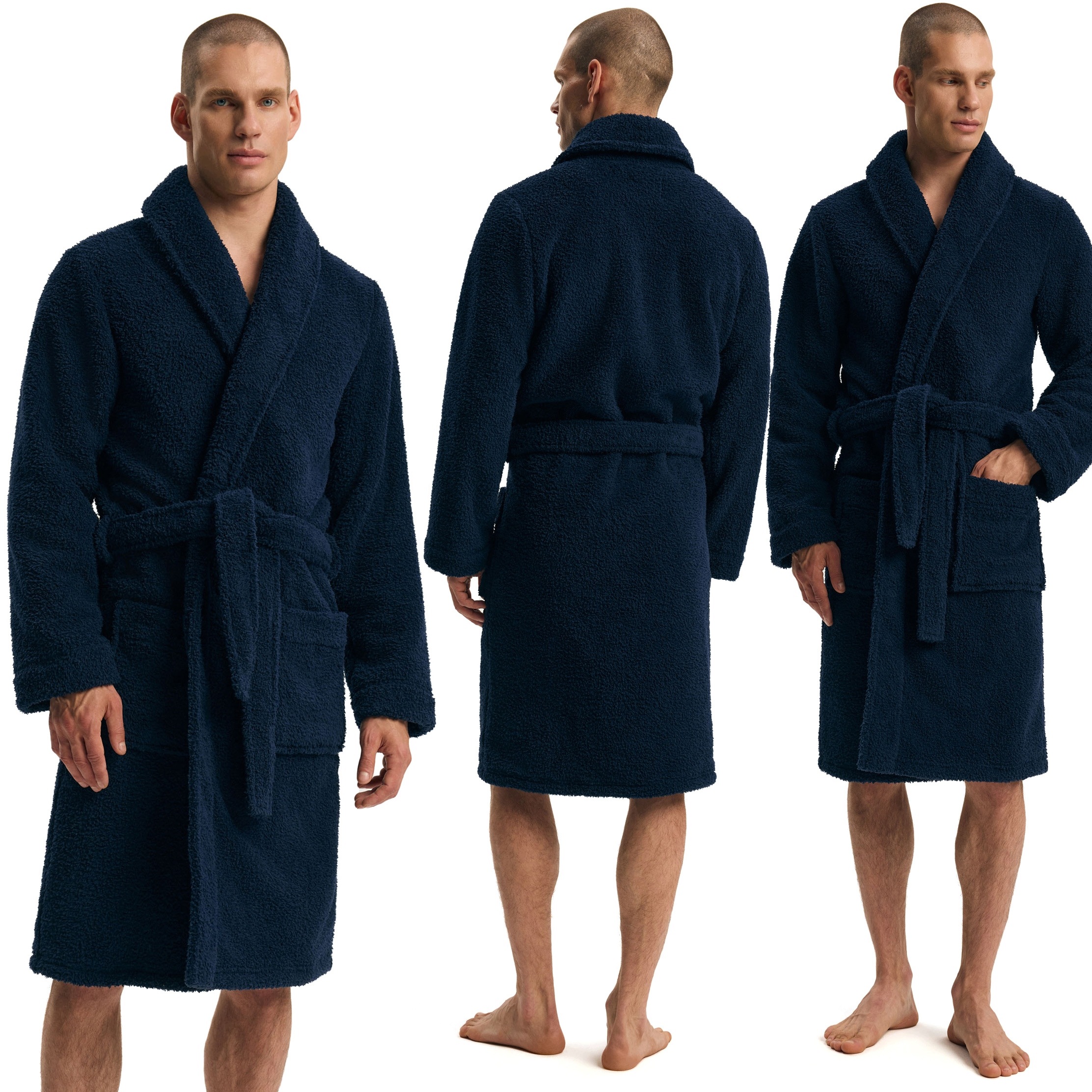 Župan z fleecové pleteniny Beránek Sherpa Elegantní Henderson 3XL