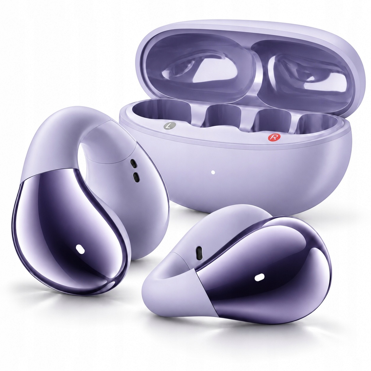 Słuchawki Bezprzewodowe Ows Qcy Crossky C30 Bluetooth 5.4 IPX5 Fioletowe