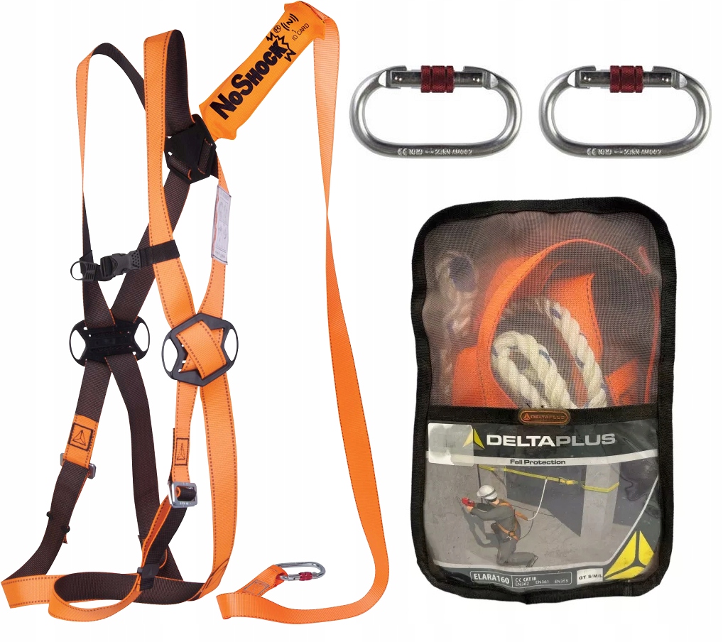 Zestaw do Prac na Wysokości Asekuracyjny Szelki Delta Plus ELARA160V2