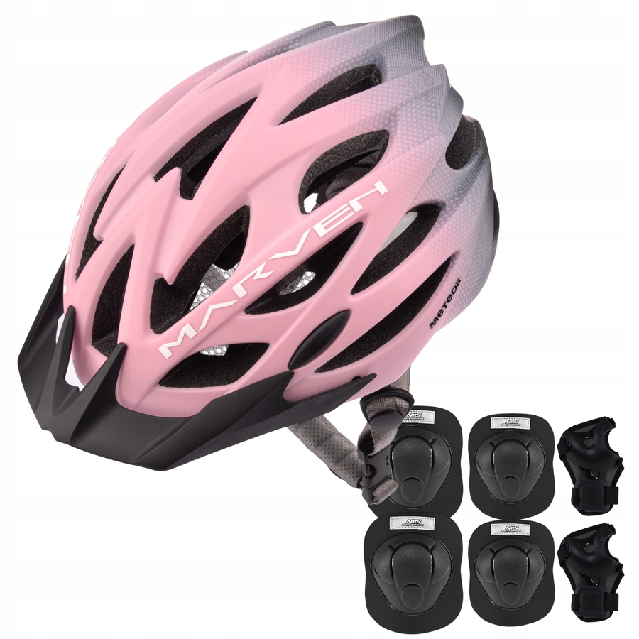 Kask Rowerowy Dziecięcy Regulowany Ochraniacze Na Rolki Hulajnogę r. S