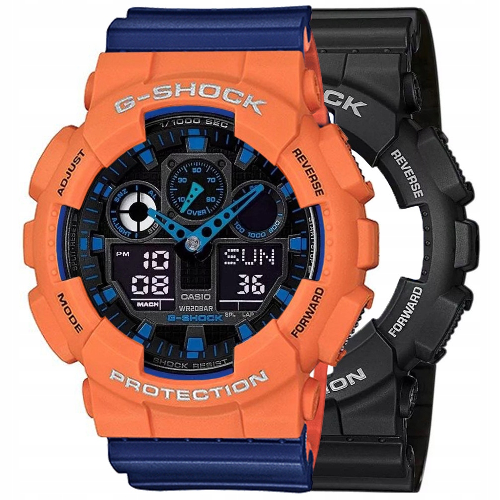 Sada G-shock GA-100-1A2ER Oranžová Modrá