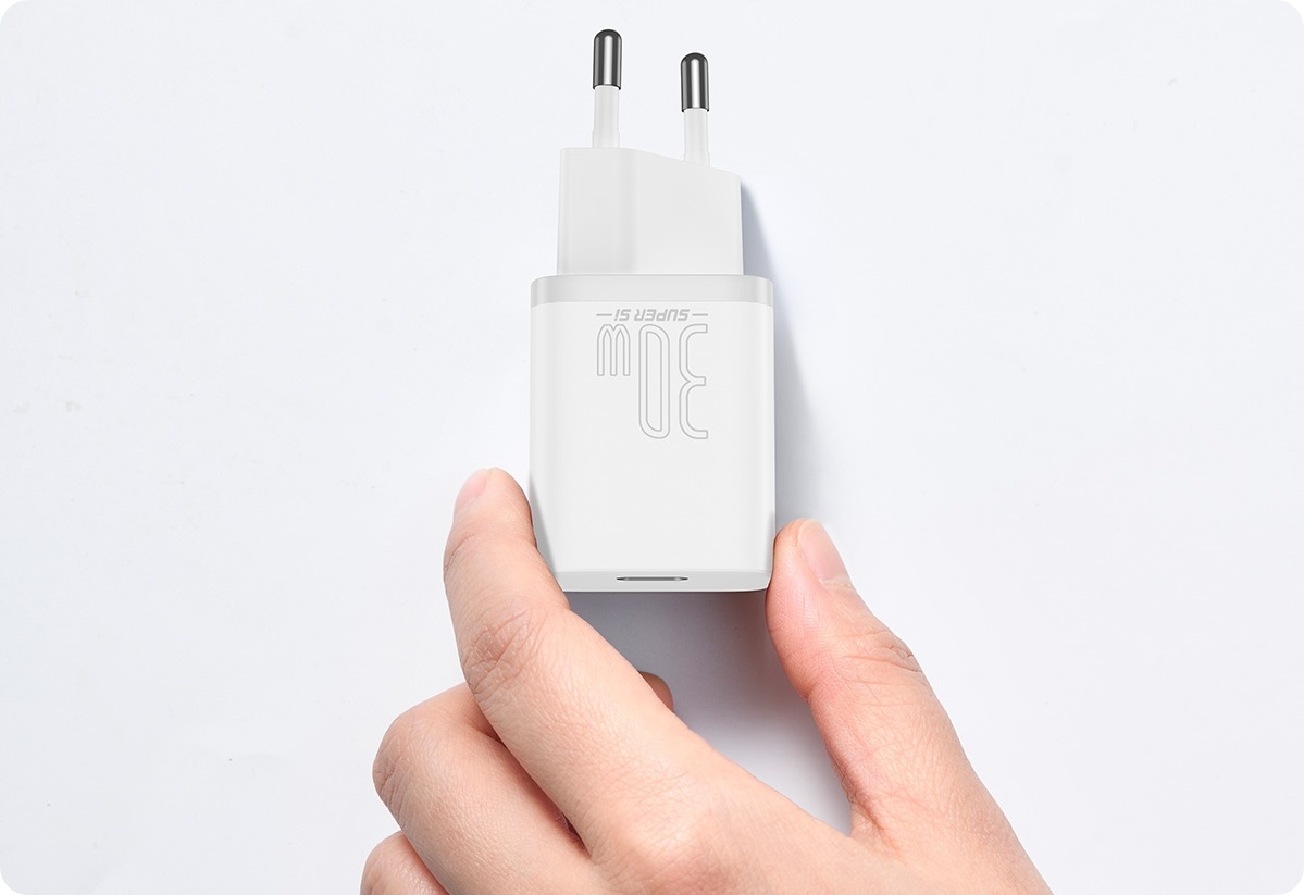 BASEUS SZYBKA ŁADOWARKA SIECIOWA DO TELEFONU ZASILACZ USB-C TYP-C 30W PD QC Zgodność ze standardem Quick Charge 1.0 Quick Charge 2.0 Quick Charge 3.0 Quick Charge 4.0