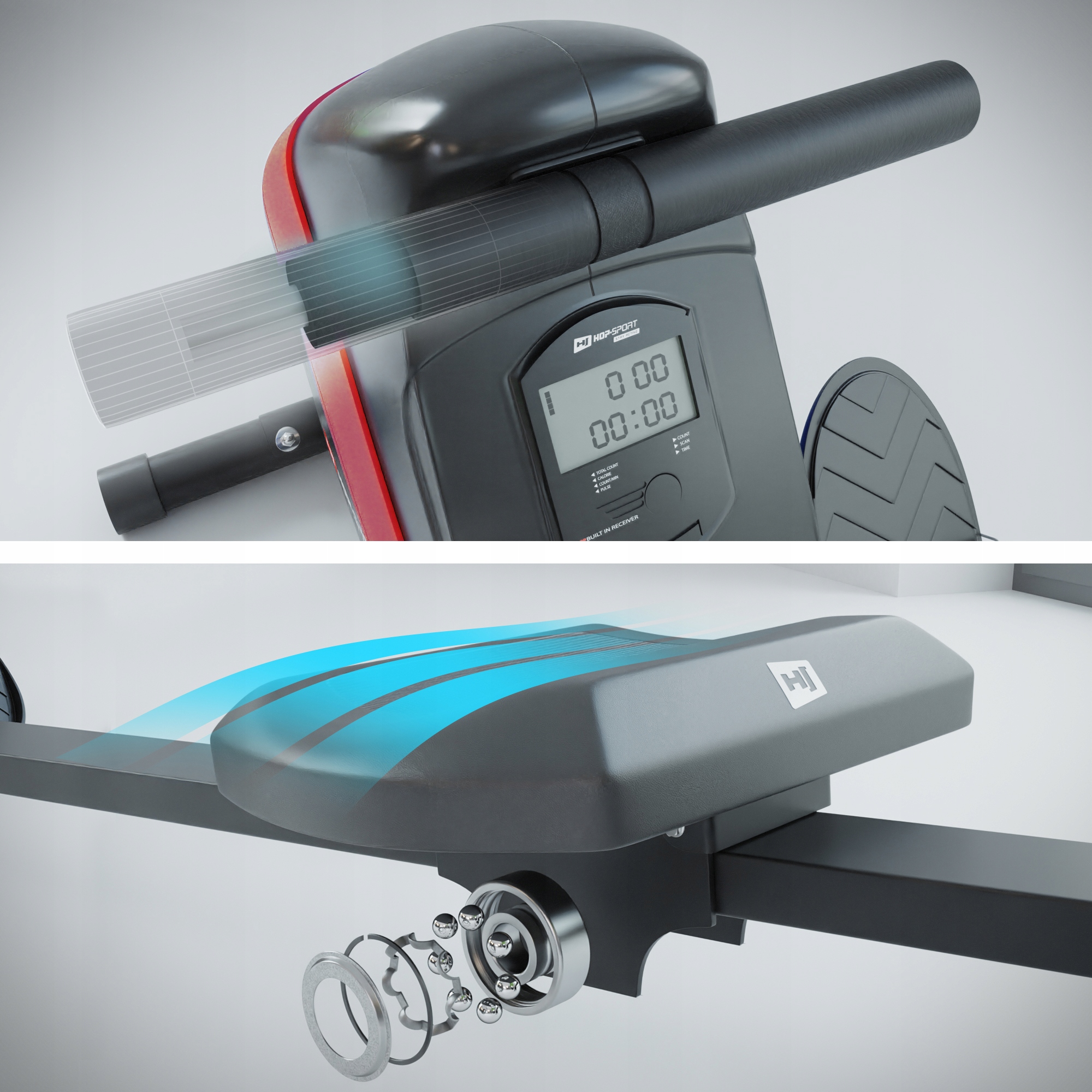 Wioślarz treningowy magnetyczny składany wiosła ergometr stacjonarny Kod producenta HS-030R