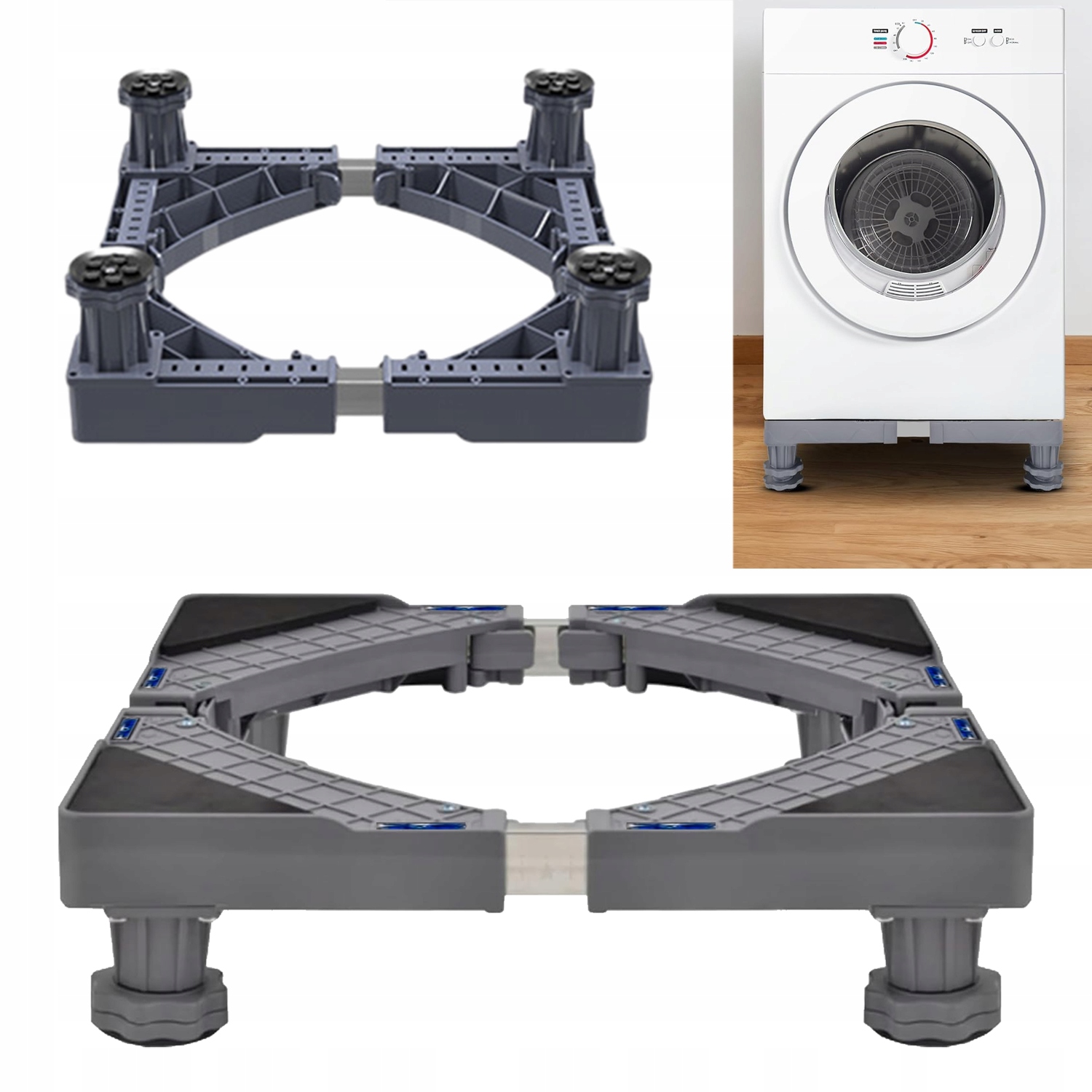Podstawa Pod Pralkę Lodówkę Suszarka Antywibracyjna Regulowana Podstawa