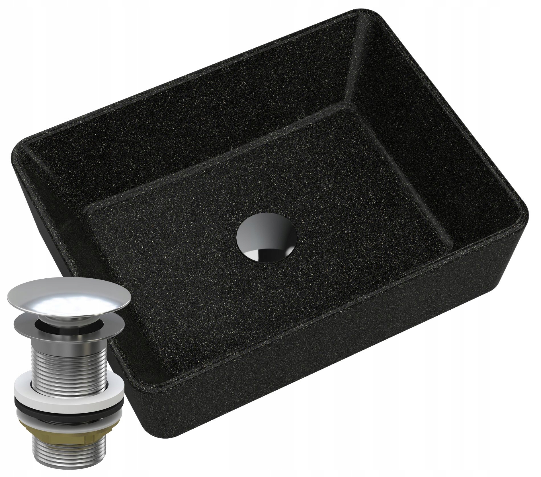 Granitová Umývadlová Doska S Zlatým Korkom, Chróm