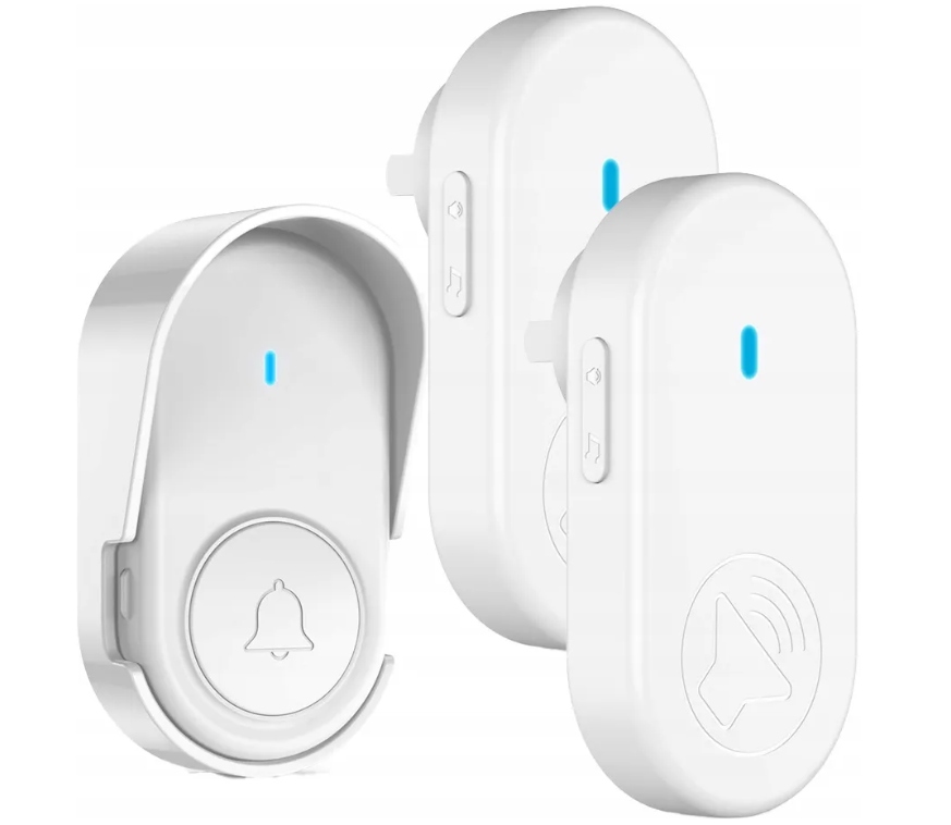 DZWONEK BEZPRZEWODOWY 2 ODBIORNIKI WODOODPORNY ZEWNĘTRZNY DO DRZWI 250M