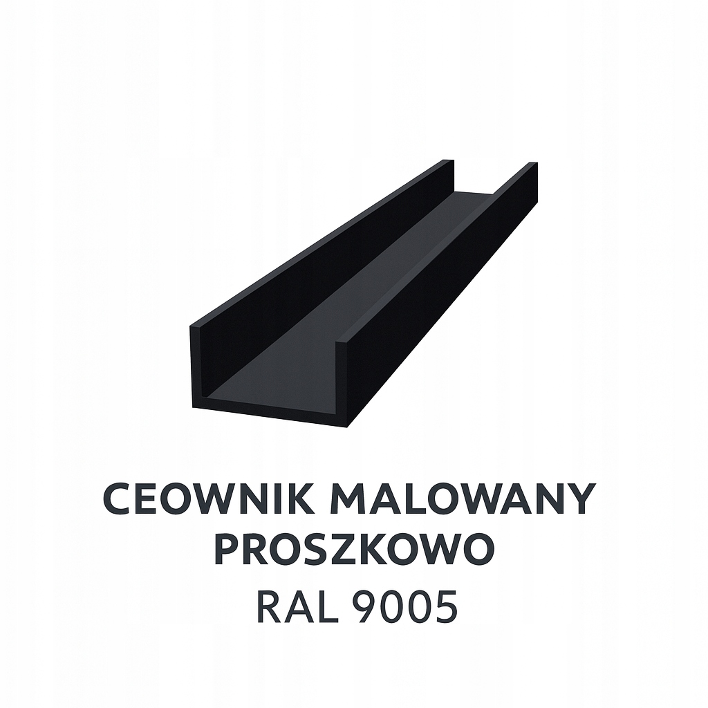 U profil hliníková černá 40 x 30 x 3 mm, délka 2 m