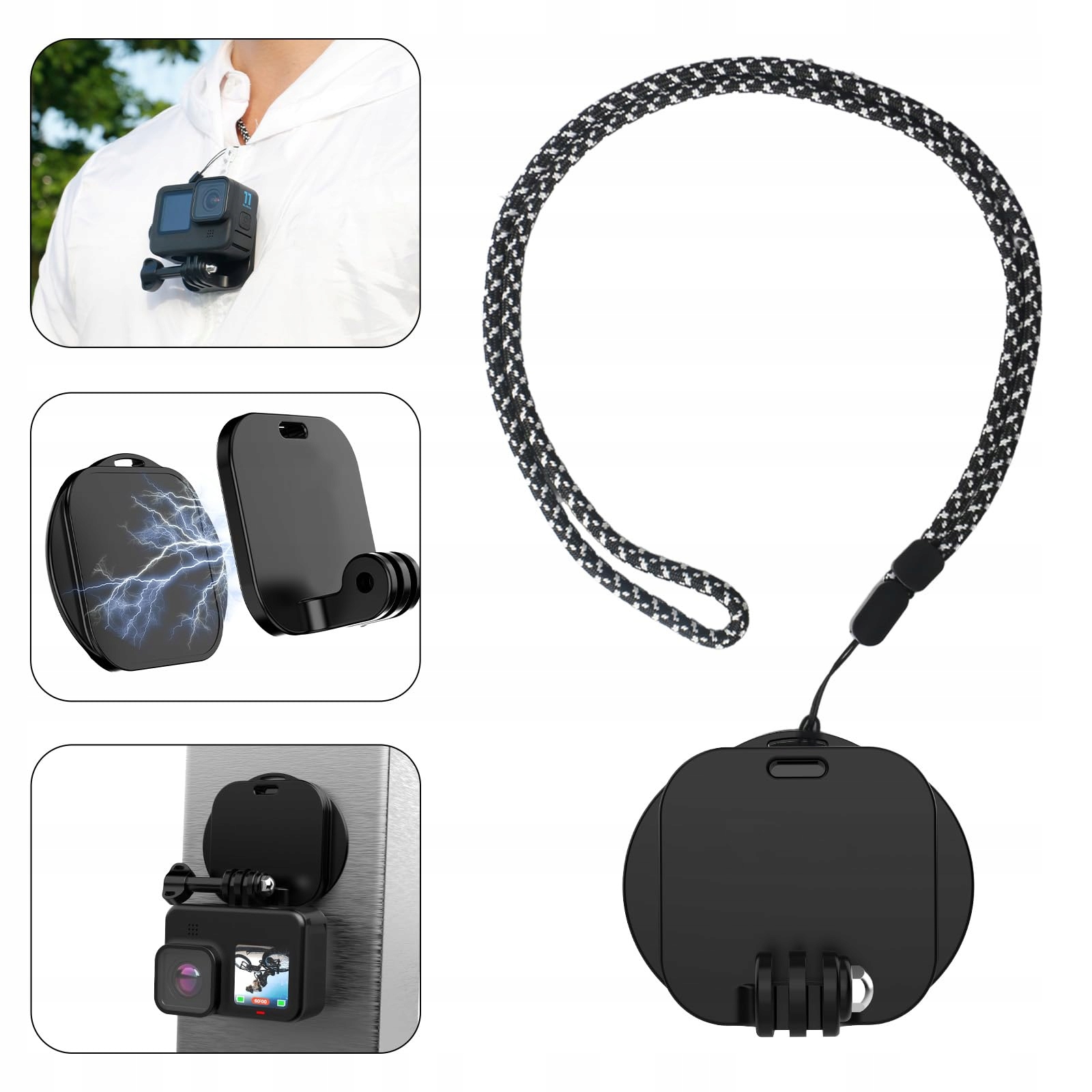 Uchwyt Na Klatkę Piersiową POV Magnetyczny Do GoPro DJI SJCAM Lupholue — miniatura 3