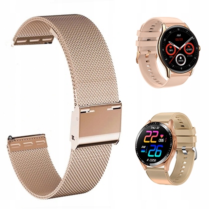 

Bransoletka 22 mm Mesh Złota Do Smartwatch Zegarka