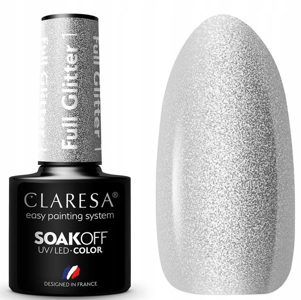 

Claresa Lakier Hybrydowy Full Glitter 01