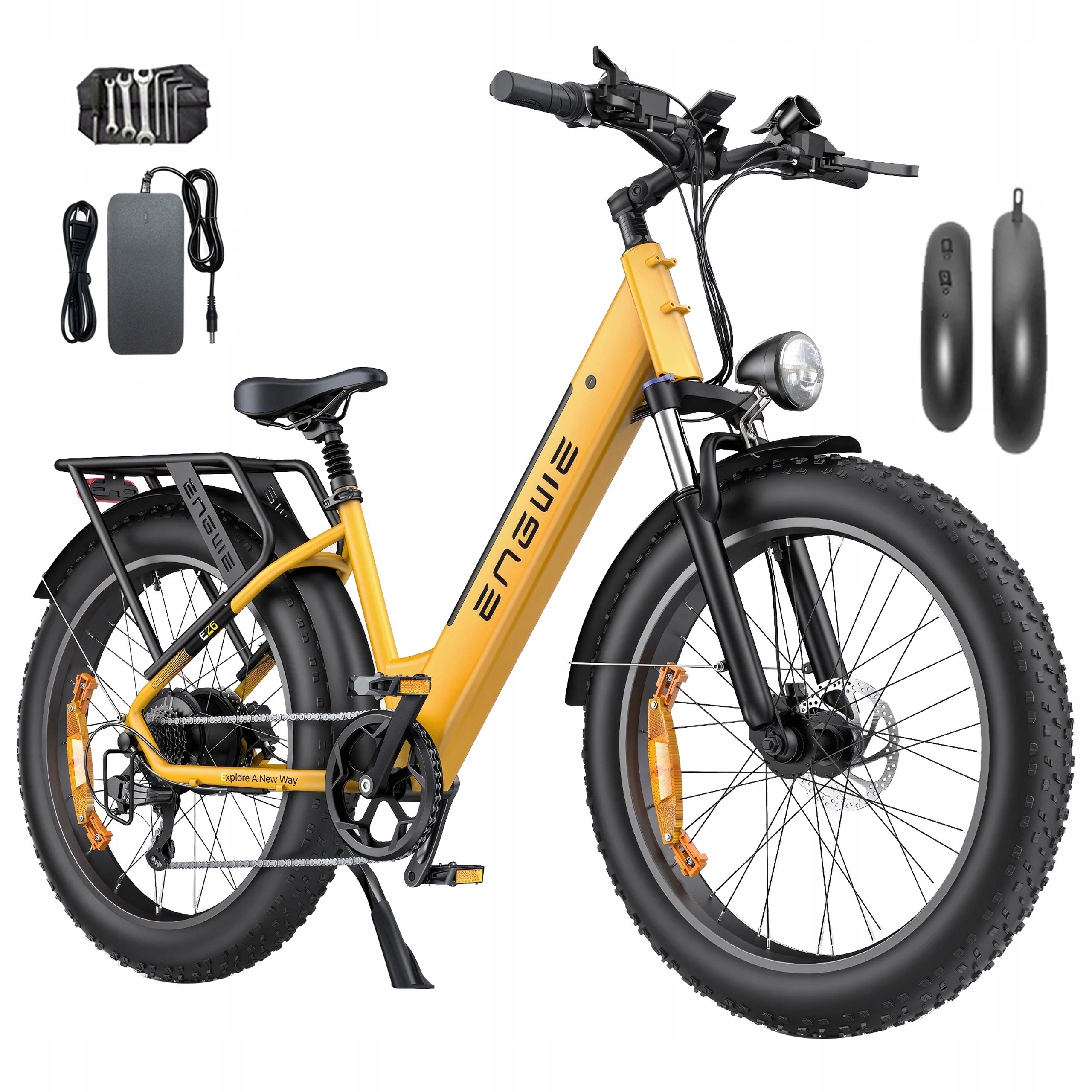 26" Elektrické horské kolo Engwe E26 St 250W 16Ah 25 km/h Dojezd 140 km, Olejové brzdy