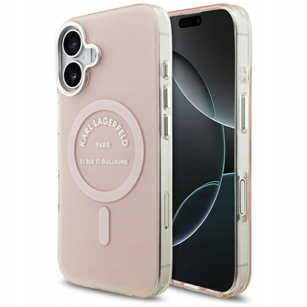 Etui Karl Lagerfeld IML Karl Rsg Logo MagSafe do iPhone 17 różowe Karl