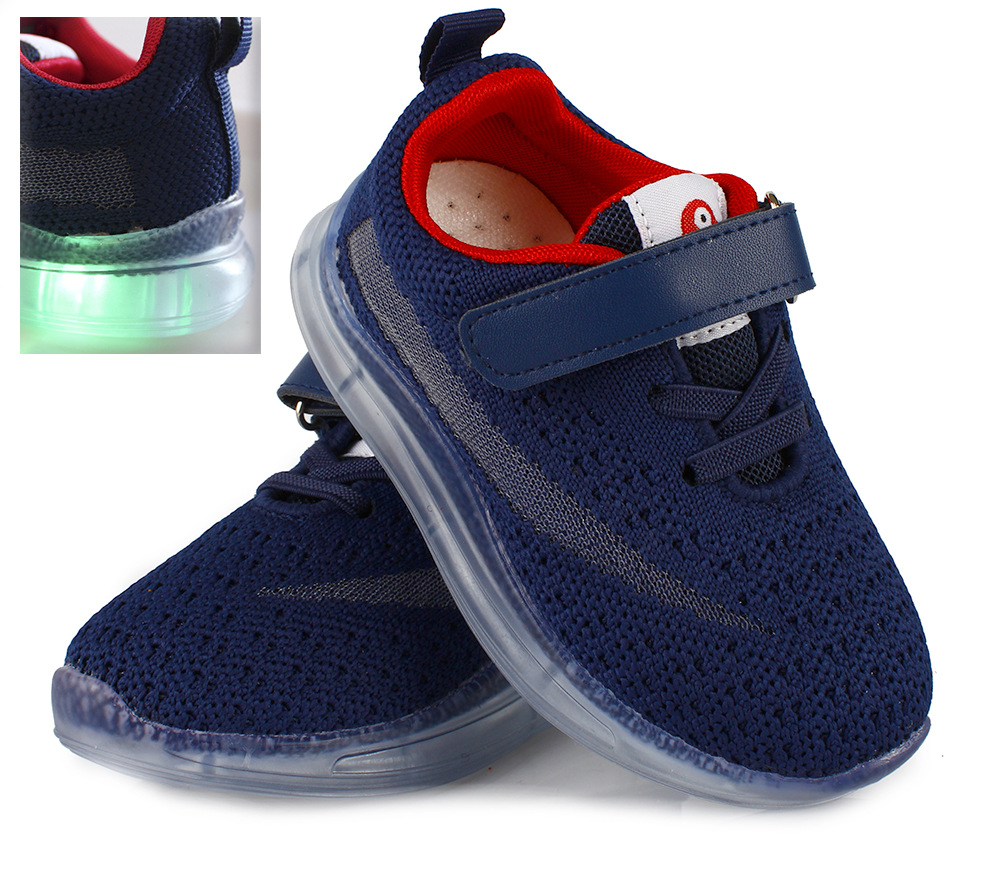 

Granatowe lekkie adidasy świecące Apawwa led 24