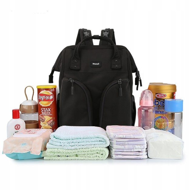 Plecak do wózka dla mam Himawari 1208 Diaper bag czarny