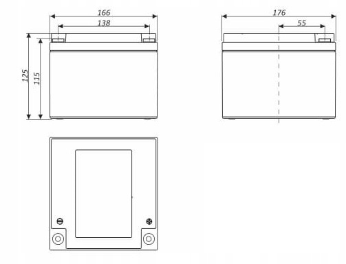 AKUMULATOR BATERIA AGM PRZEMYSŁOWY TECHNOCELL TCL 26Ah 12V TCL26 TCL26-12 Marka Technocell