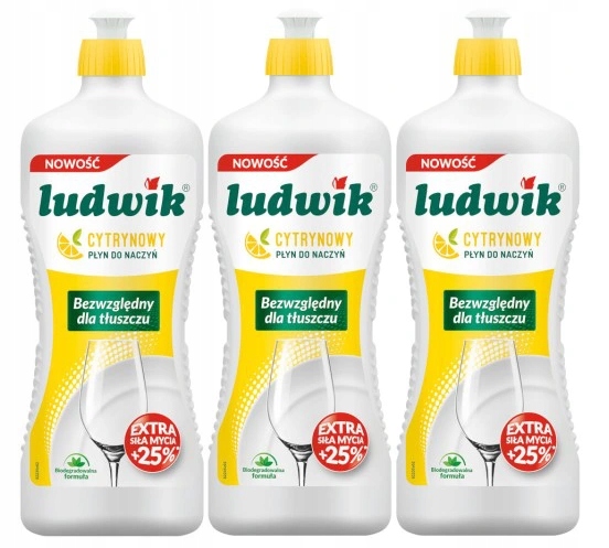 

Płyn do mycia naczyń Ludwik Cytryna 3x 900ml 2,7 L