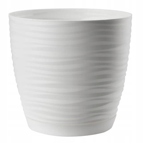 

Doniczka Sahara z podstawką 17 cm biała